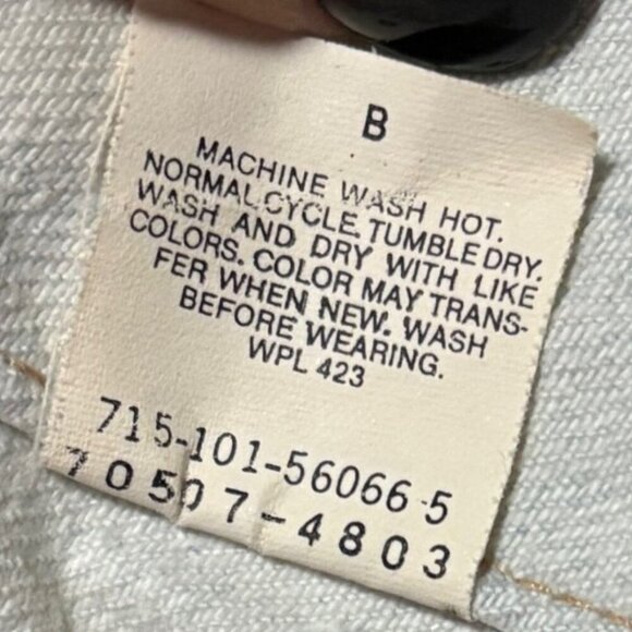 Vintage 90's Levi's Trucker Denim Jacket 70507 Light Blue Wash Size Large - Picture 14 of 14